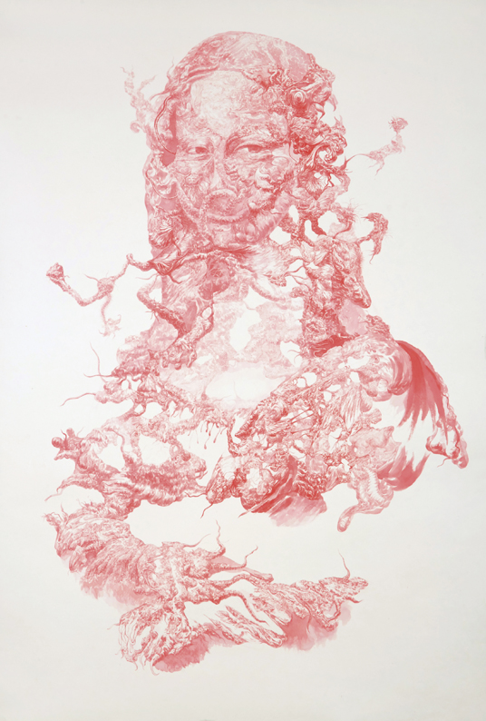 Masterpiece Virus_ Indian red ink on Korean paper_ 193×130cm_ 2008.jpg